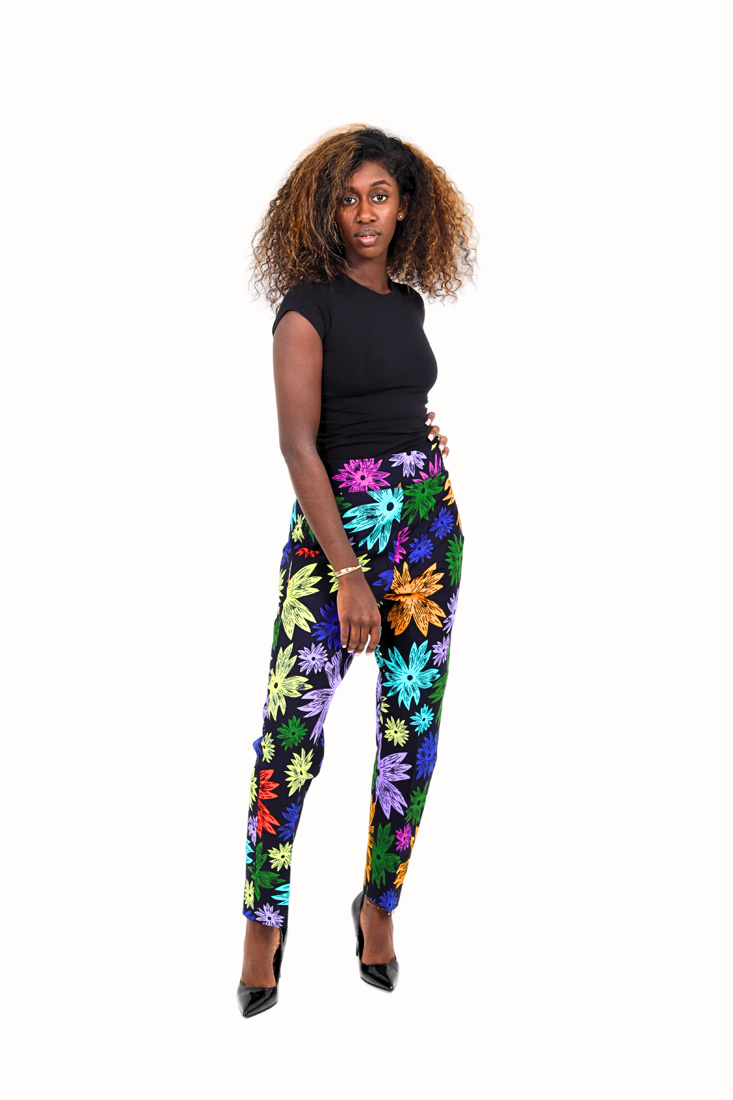 Lola Floral Design Ankara Pant for Women