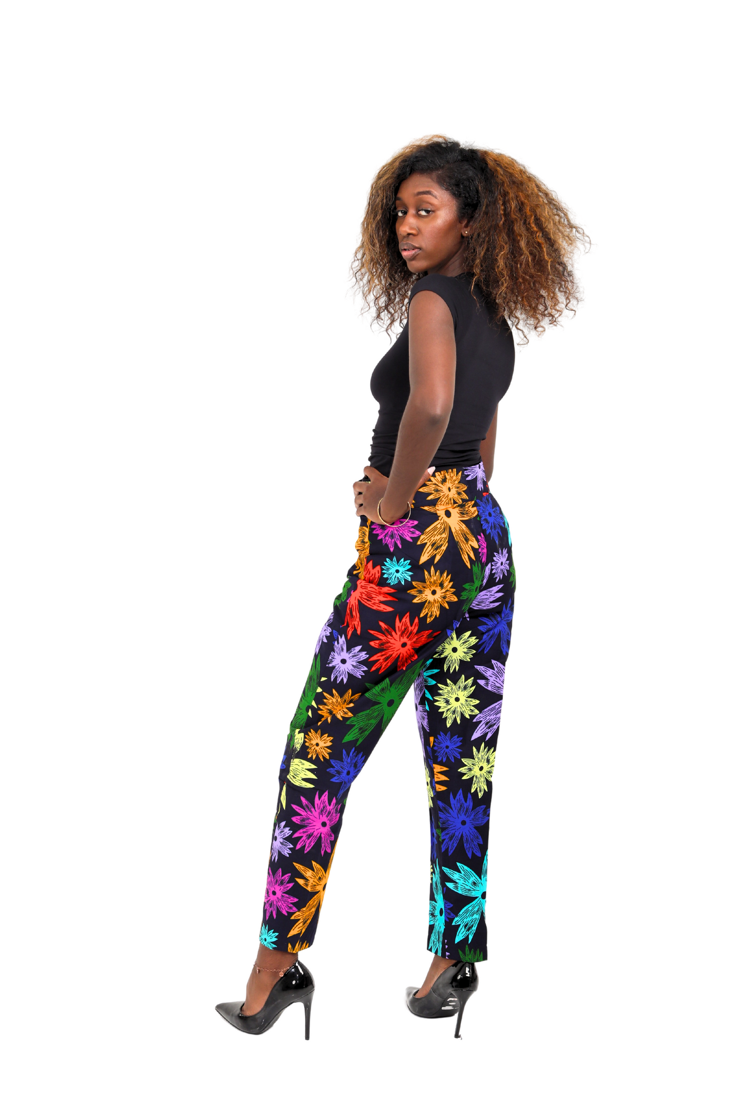 Lola Floral Design Ankara Pant for Women