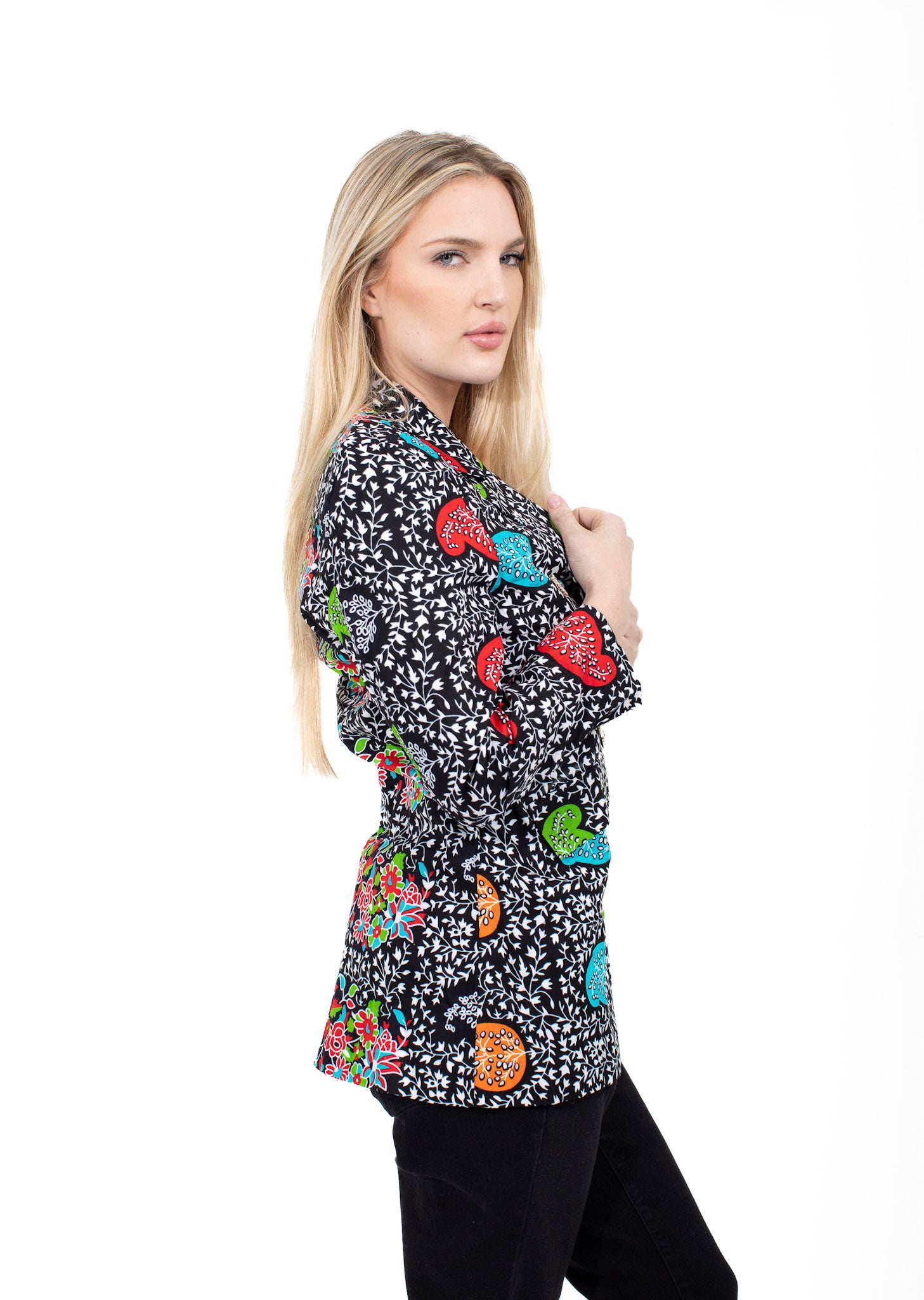 Smooth Visage Ankara Double Breasted Jacket for women