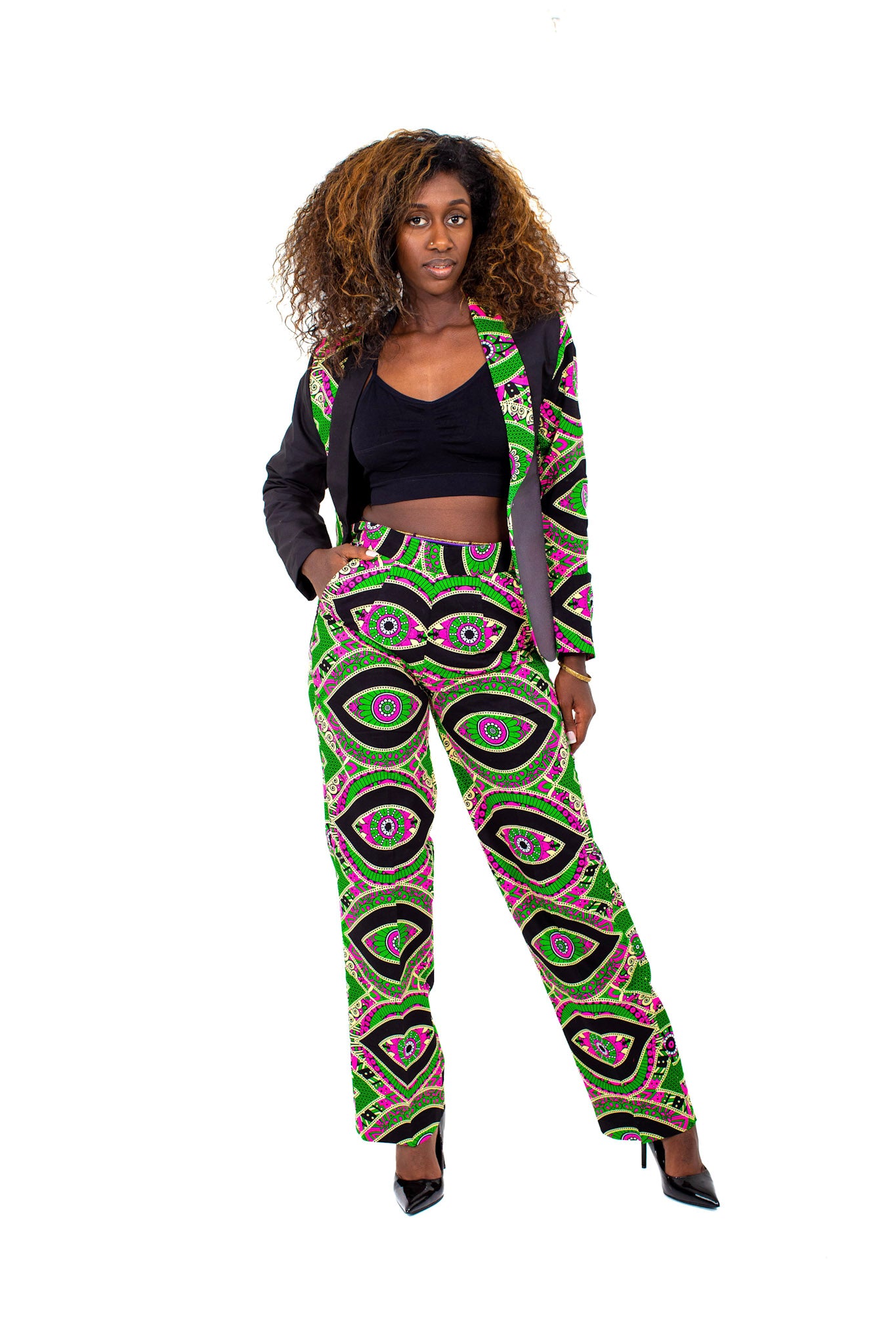 MIA's Full Ankara Print Women's Tuxedo Jacket and Pant