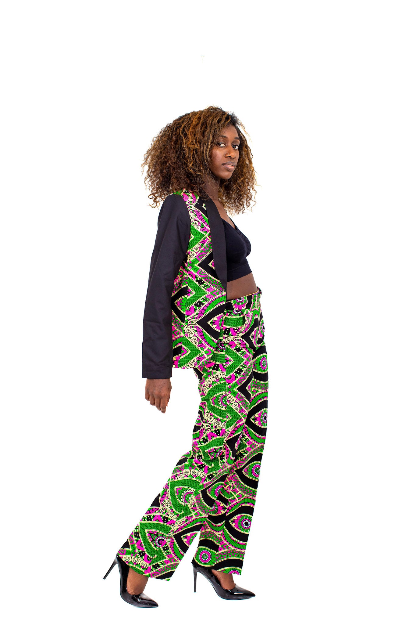 MIA's Full Ankara Print Women's Tuxedo Jacket and Pant