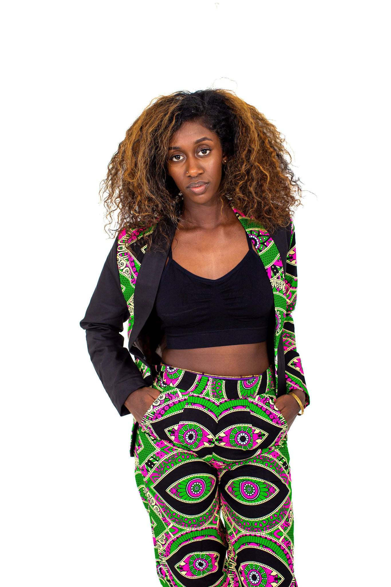 MIA's Full Ankara Print Women's Tuxedo Jacket and Pant