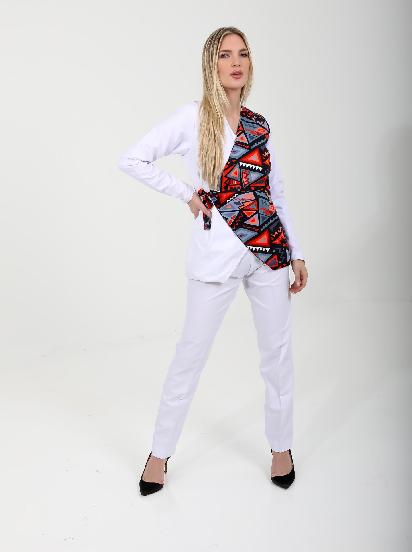 Zara Ankara Mix African Print Women's Blazer and Pant Set