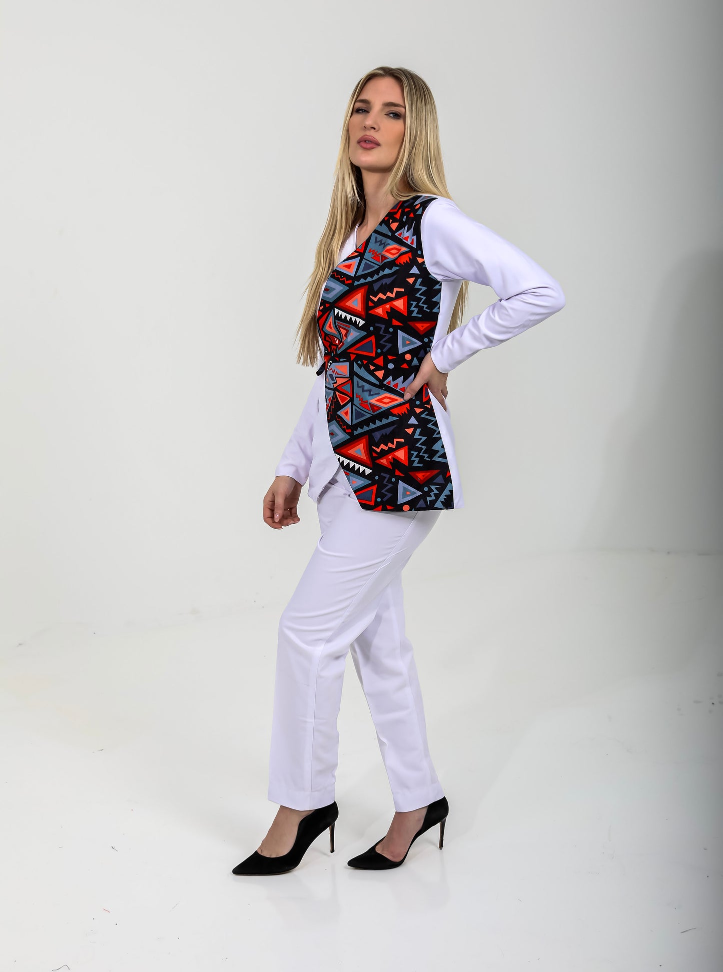 Zara Ankara Mix African Print Women's Blazer and Pant Set